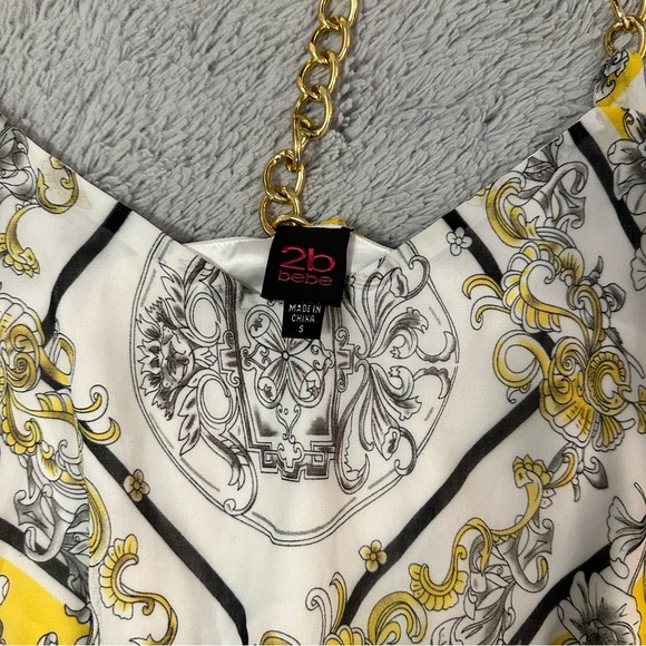 2B gold chains peplum top - Picture 11 of 11